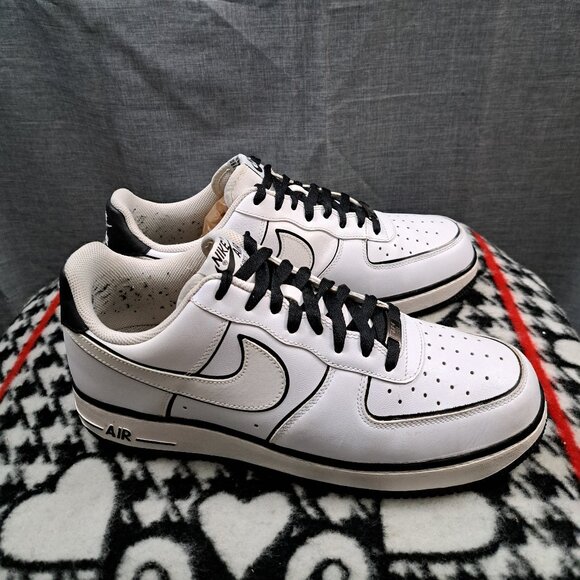%Nike Air Force 1 07 White Black Tuxedo (2010) Shoes Sz 11 Men A 14 main image 11